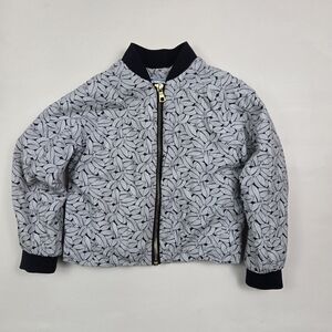 Jacadi Paris Leaf Pattern Bomber Jacket Size 4A